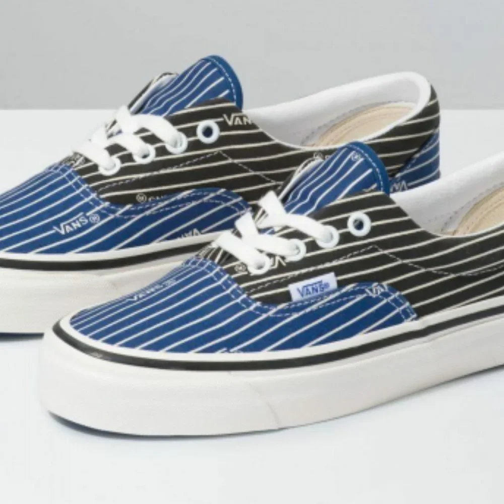 Vans Men's 7.5/Women's 9 Era 95 DX Anaheim Factory Limited Stripes Black/Blue